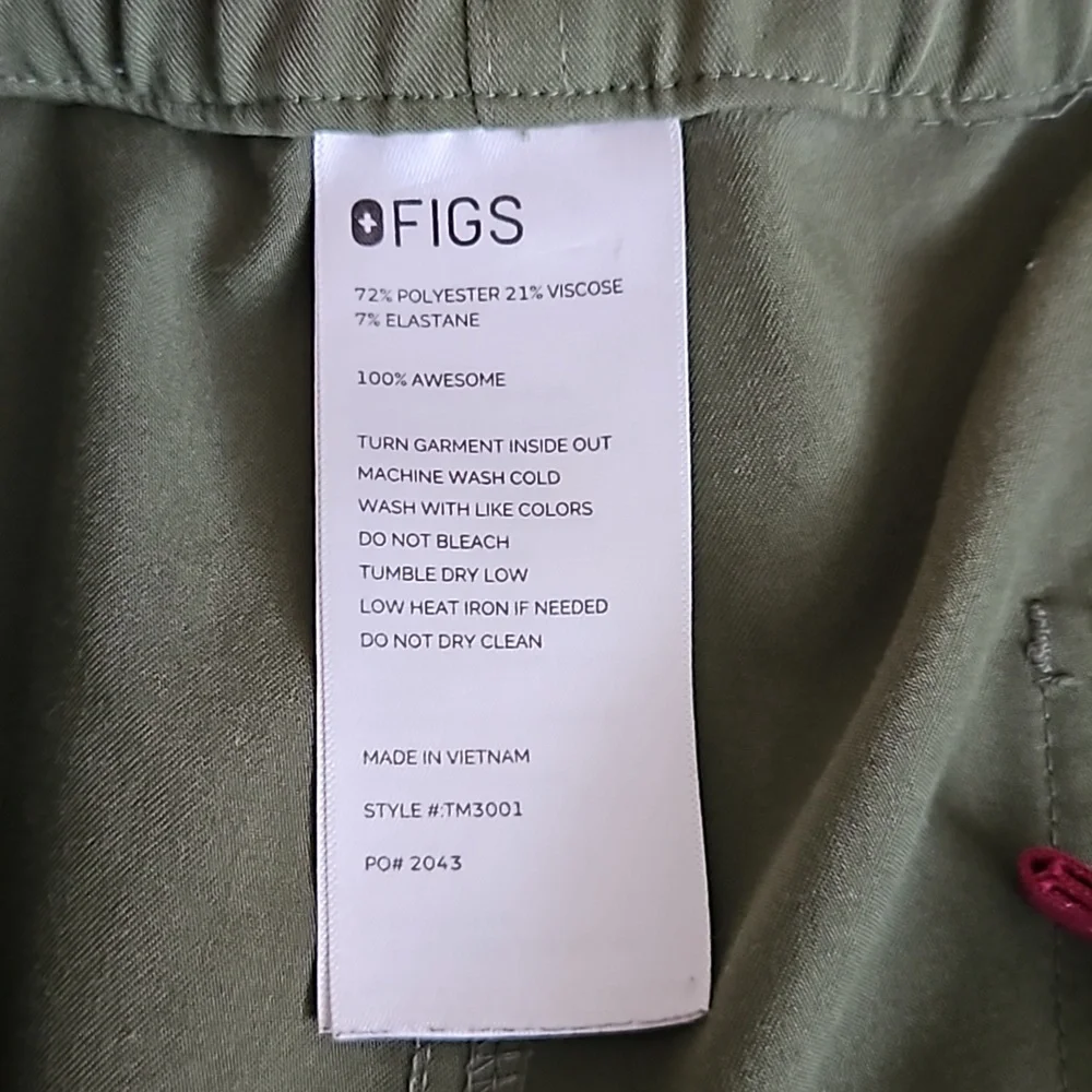 Figs Axim Cargo Long Green Pants Lot Size Men's XL